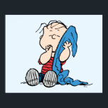 Peanuts | Linus & His Blanket Poster<br><div class="desc">Linus is Charlie Brown's Best friend and brother of Lucy and Rerun van Pelt. Check out this cute Peanuts design featuring Linus and his blanket.</div>
