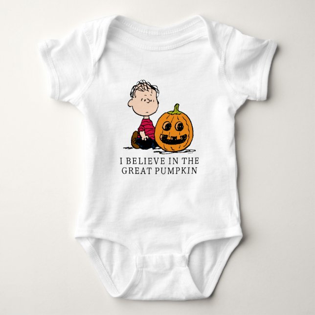 Peanuts | Linus & Jack O' Lantern Baby Bodysuit (Front)