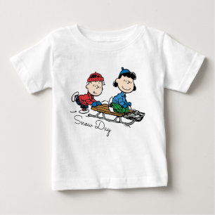 Peanuts   Linus & Lucy Sled Riding Baby T-Shirt