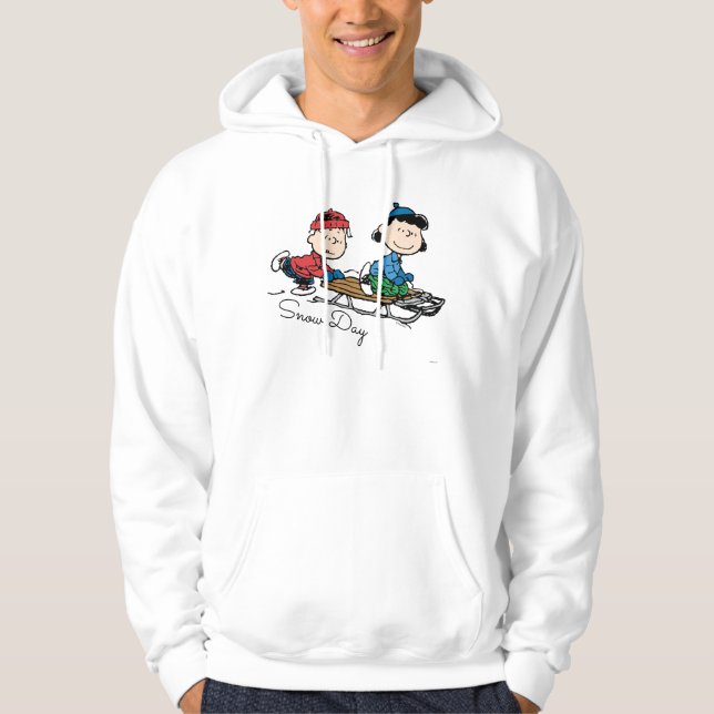 Peanuts | Linus & Lucy Sled Riding Hoodie (Front)