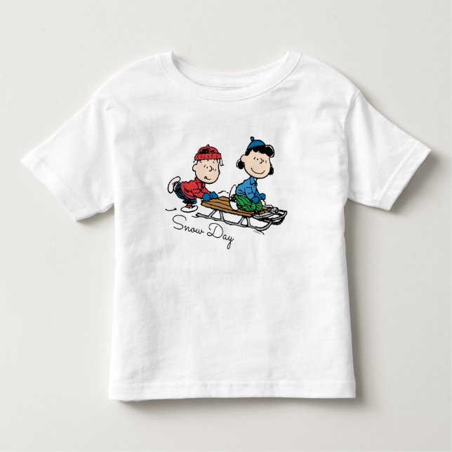 Peanuts | Linus & Lucy Sled Riding Toddler T-Shirt (Front)