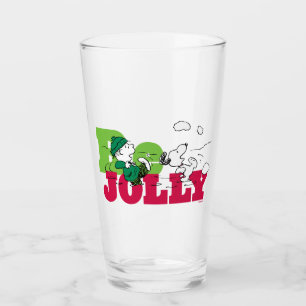 Peanuts   Linus & Snoopy Be Jolly Glass