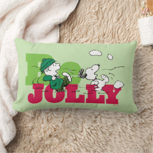 Peanuts   Linus & Snoopy Be Jolly Lumbar Cushion