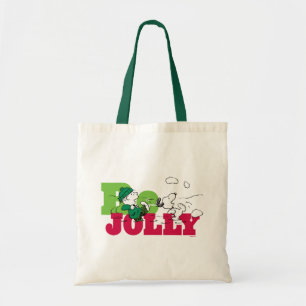 Peanuts Linus & Snoopy Be Jolly Tote Bag