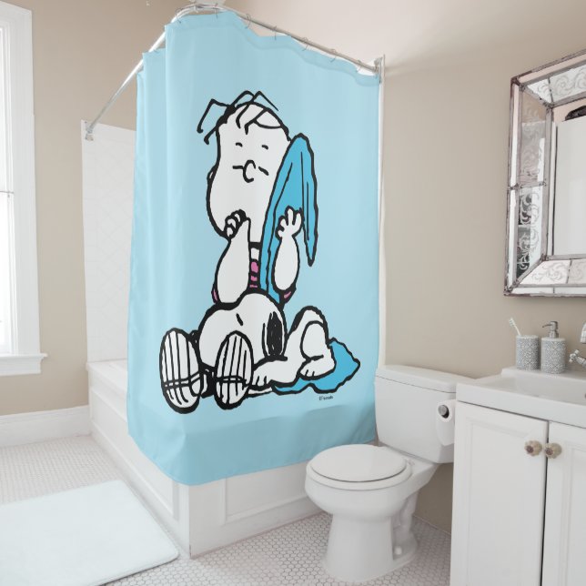 Peanuts | Linus & Snoopy Shower Curtain (In Situ)