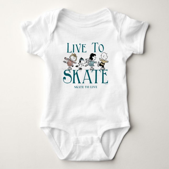 Peanuts | Live to Skate Baby Bodysuit (Front)