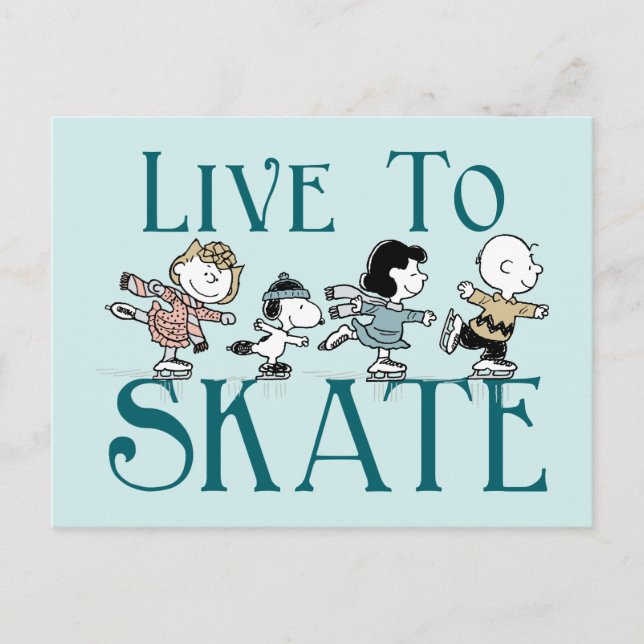 Peanuts | Live to Skate Postcard (Front)