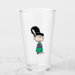 Peanuts Lucy Bride Of Frankenstein Halloween Glass