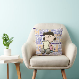 Peanuts Lucy Comic Pattern Cushion