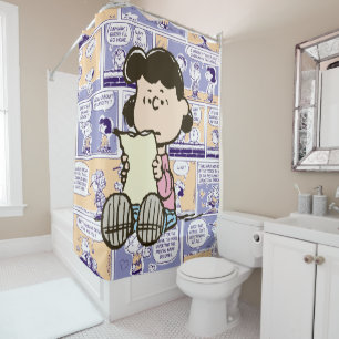 Peanuts   Lucy Comic Pattern Shower Curtain