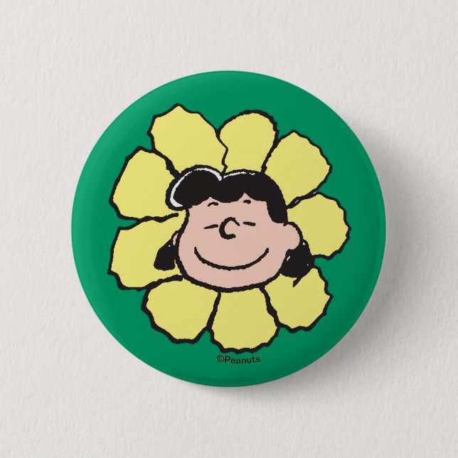 Peanuts | Lucy Flower 6 Cm Round Badge (Front)