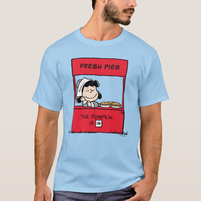 Peanuts | Lucy Pilgrim Pie Stand T-Shirt (Front)