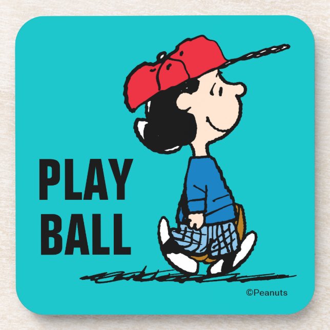 Peanuts | Lucy Playing Baseball Coaster (Front)