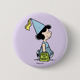 Peanuts Lucy Princess Costume Halloween 6 Cm Round Badge