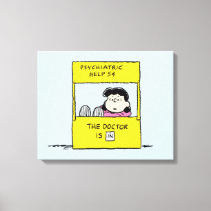 Peanuts Lucy & the Doctor Is In Canvas Print