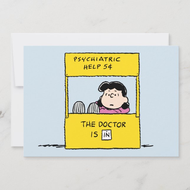 Peanuts | Lucy & the Doctor Is In Card (Front)
