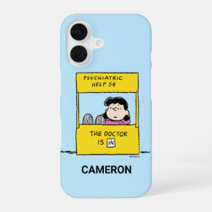 Peanuts Lucy & the Doctor Is In iPhone 16 Case