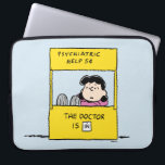 Peanuts | Lucy & the Doctor Is In Laptop Sleeve<br><div class="desc">Lucy is the crabby,  bossy and opinionated girl who bullies most other characters in the comic strip,  particularly Linus and Charlie Brown. Check out this cute Peanuts design featuring Lucy and her advice stand.</div>