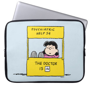 Peanuts   Lucy & the Doctor Is In Laptop Sleeve
