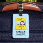 Peanuts | Lucy & the Doctor Is In Luggage Tag<br><div class="desc">Travel with a touch of Peanuts charm using this luggage tag featuring Lucy at her iconic "The Doctor Is In" stand. Perfect for identifying your bags with a playful and nostalgic design,  this tag adds personality and fun to your travel accessories.</div>