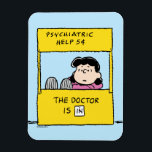 Peanuts | Lucy & the Doctor Is In Magnet<br><div class="desc">Add a touch of Peanuts charm to your fridge or any magnetic surface with this Lucy "The Doctor Is In" magnet. Featuring Lucy in her iconic role as the "doctor, " this magnet is perfect for fans of the Peanuts gang and a fun way to brighten up your space.</div>