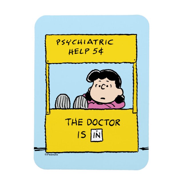 Peanuts | Lucy & the Doctor Is In Magnet (Vertical)