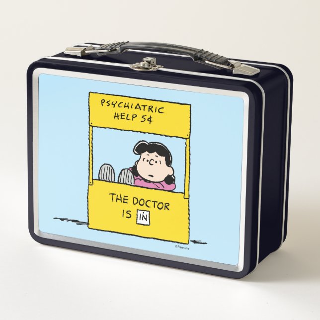 Peanuts | Lucy & the Doctor Is In Metal Lunch Box (Front)