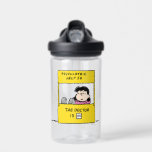 Peanuts | Lucy & the Doctor Is In Water Bottle<br><div class="desc">Lucy is the crabby,  bossy and opinionated girl who bullies most other characters in the comic strip,  particularly Linus and Charlie Brown. Check out this cute Peanuts design featuring Lucy and her advice stand.</div>