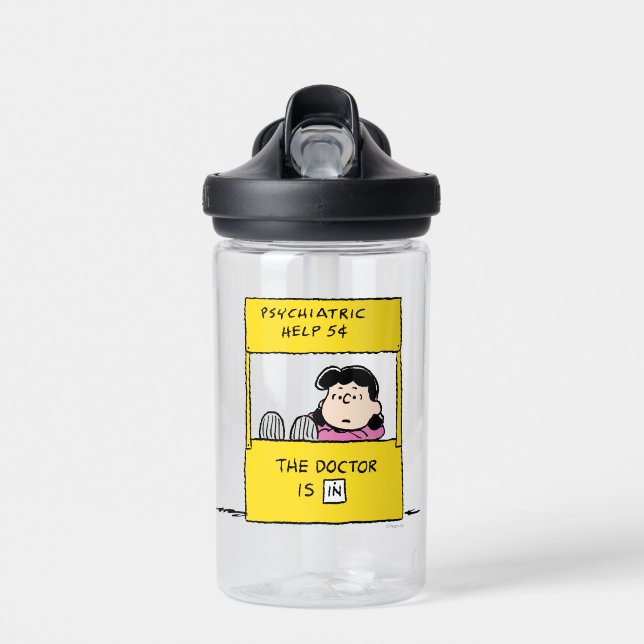 Peanuts | Lucy & the Doctor Is In Water Bottle (Front)