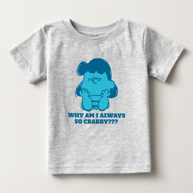 Peanuts | Lucy Who Says I'm Crabby?? Baby T-Shirt (Front)