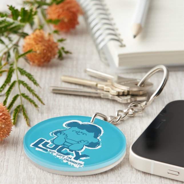 Peanuts | Lucy Who Says I'm Crabby?? Key Ring (Front Right)