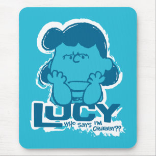 Peanuts   Lucy Who Says I'm Crabby?? Mouse Pad