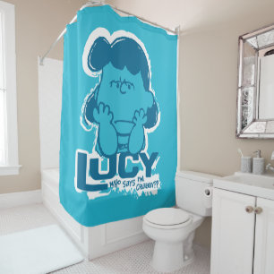 Peanuts   Lucy Who Says I'm Crabby?? Shower Curtain