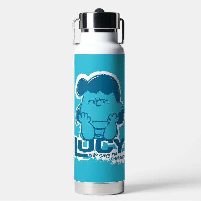 Peanuts | Lucy Who Says I'm Crabby?? Water Bottle (Front)