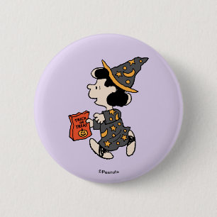 Peanuts Lucy Witch Costume Halloween 6 Cm Round Badge