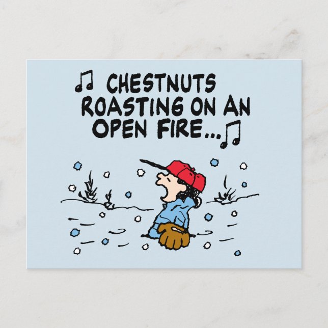 Peanuts | Lucy's Chestnuts Roasting Postcard (Front)