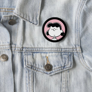 Peanuts   Lucy's Faces 6 Cm Round Badge