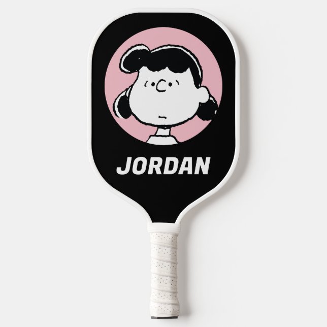 Peanuts | Lucy's Faces | Add Your Name Pickleball Paddle (Front)