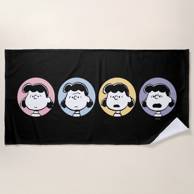 Peanuts | Lucy's Faces Beach Towel (Front)