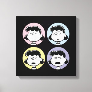 Peanuts Lucy's Faces Canvas Print