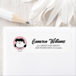 Peanuts   Lucy's Faces Return Address Label