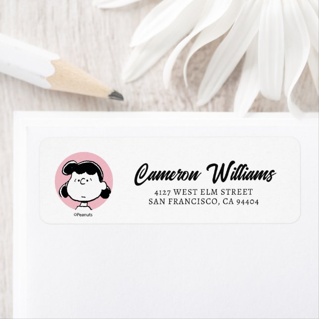 Peanuts | Lucy's Faces Return Address Label (Insitu)