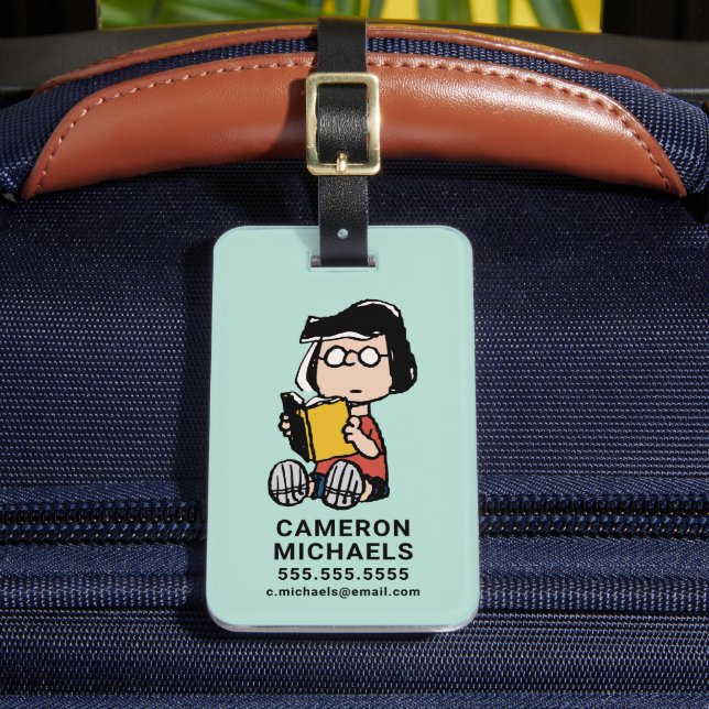Peanuts | Marcie Reading Luggage Tag (Front Insitu 2)