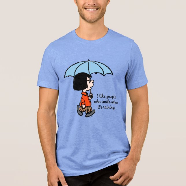 Peanuts | Marcie Under the Umbrella Tri-Blend Shirt (Front)