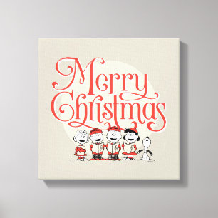 Peanuts Merry Christmas Holiday Choir Canvas Print