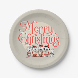 Peanuts   Merry Christmas Holiday Choir Paper Plate