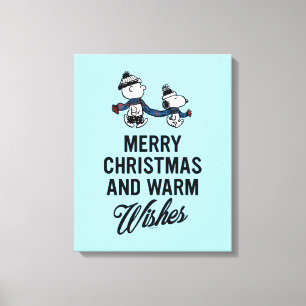 Peanuts Merry Christmas Snoopy & Charlie Brown Canvas Print