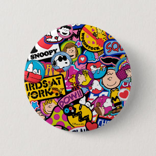 Peanuts   Mixtape Patch Pattern 6 Cm Round Badge