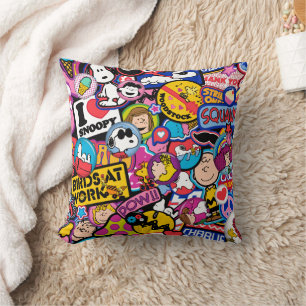 Peanuts   Mixtape Patch Pattern Cushion