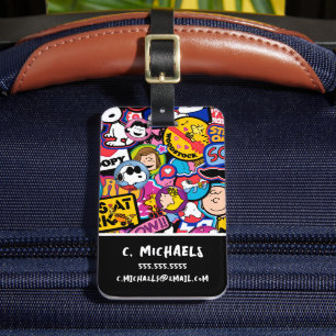Peanuts   Mixtape Patch Pattern Luggage Tag